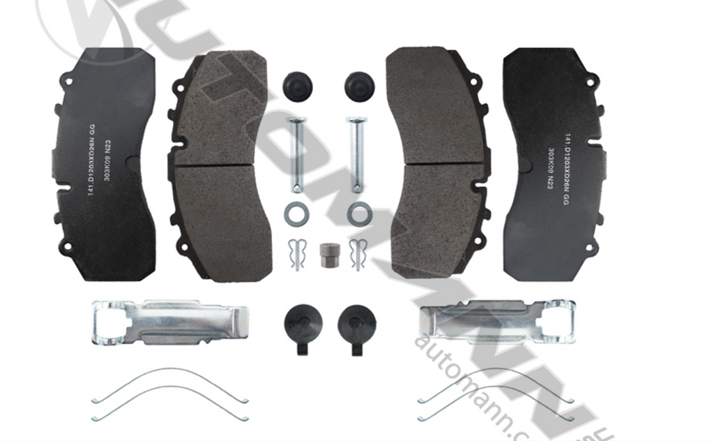 141.D1203XD26N - Air Disc Brake Pad Set 26K - Nick's Truck Parts