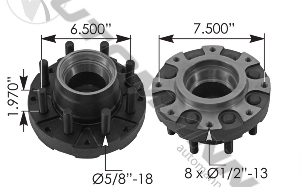 150.843003 - Oil Hub 9-10K General Duty - Nick's Truck Parts