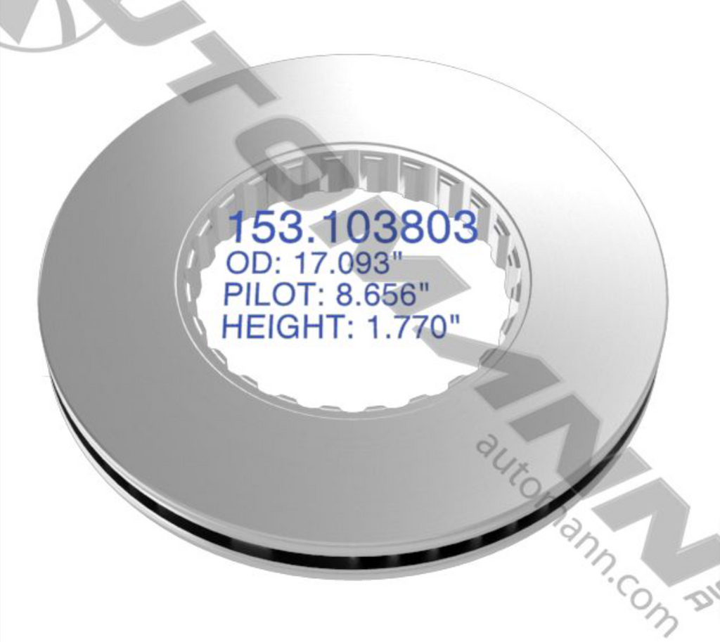 153.103803- Air Disc Rotor - Nick's Truck Parts