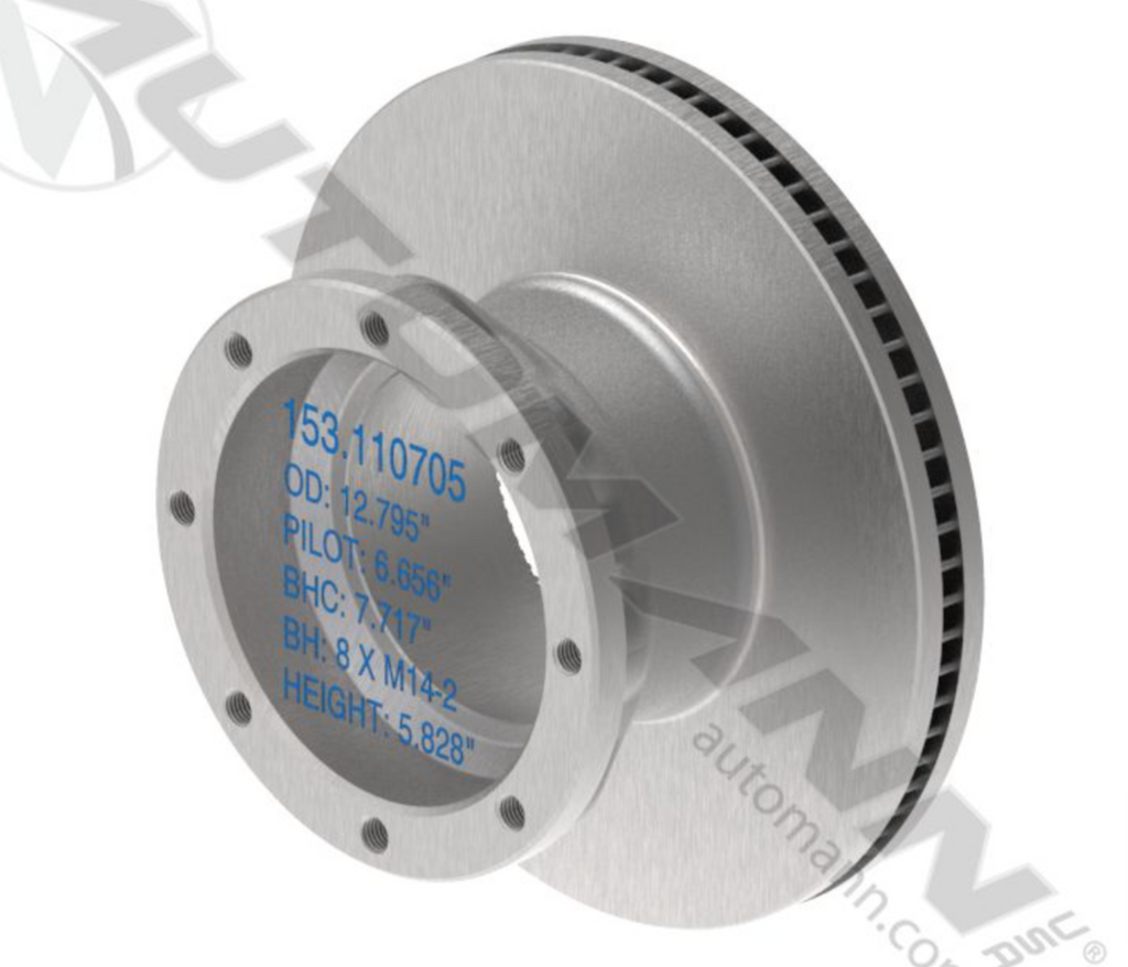 153.110705 - Air Disc Rotor 12.813in - Nick's Truck Parts