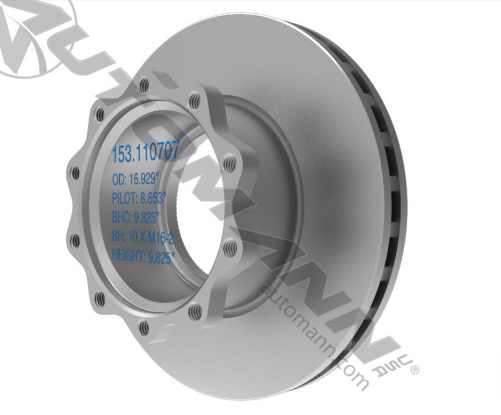 153.110707- Air Disc Rotor 16.929in - Nick's Truck Parts