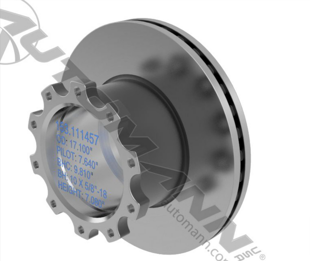 153.111457 - Air Disc Rotor 17.000in - Nick's Truck Parts