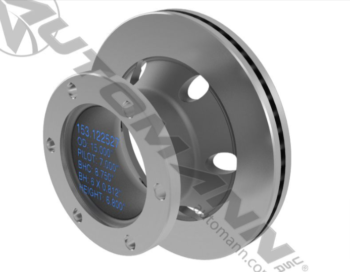 153.122527- Hydraulic Disc Rotor 15in. - Nick's Truck Parts