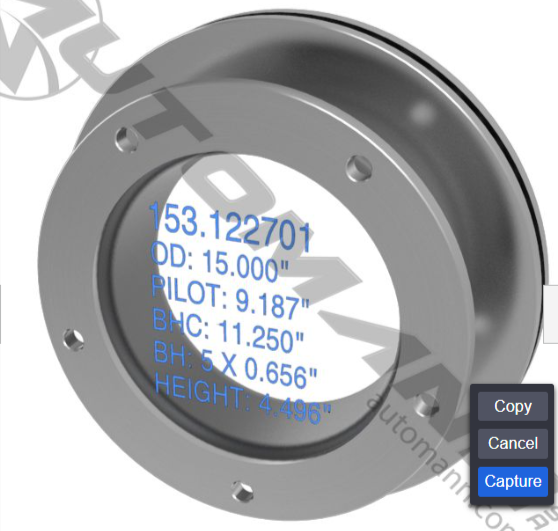 153.122701 - Hydraulic Disc Rotor 15.000in - Nick's Truck Parts