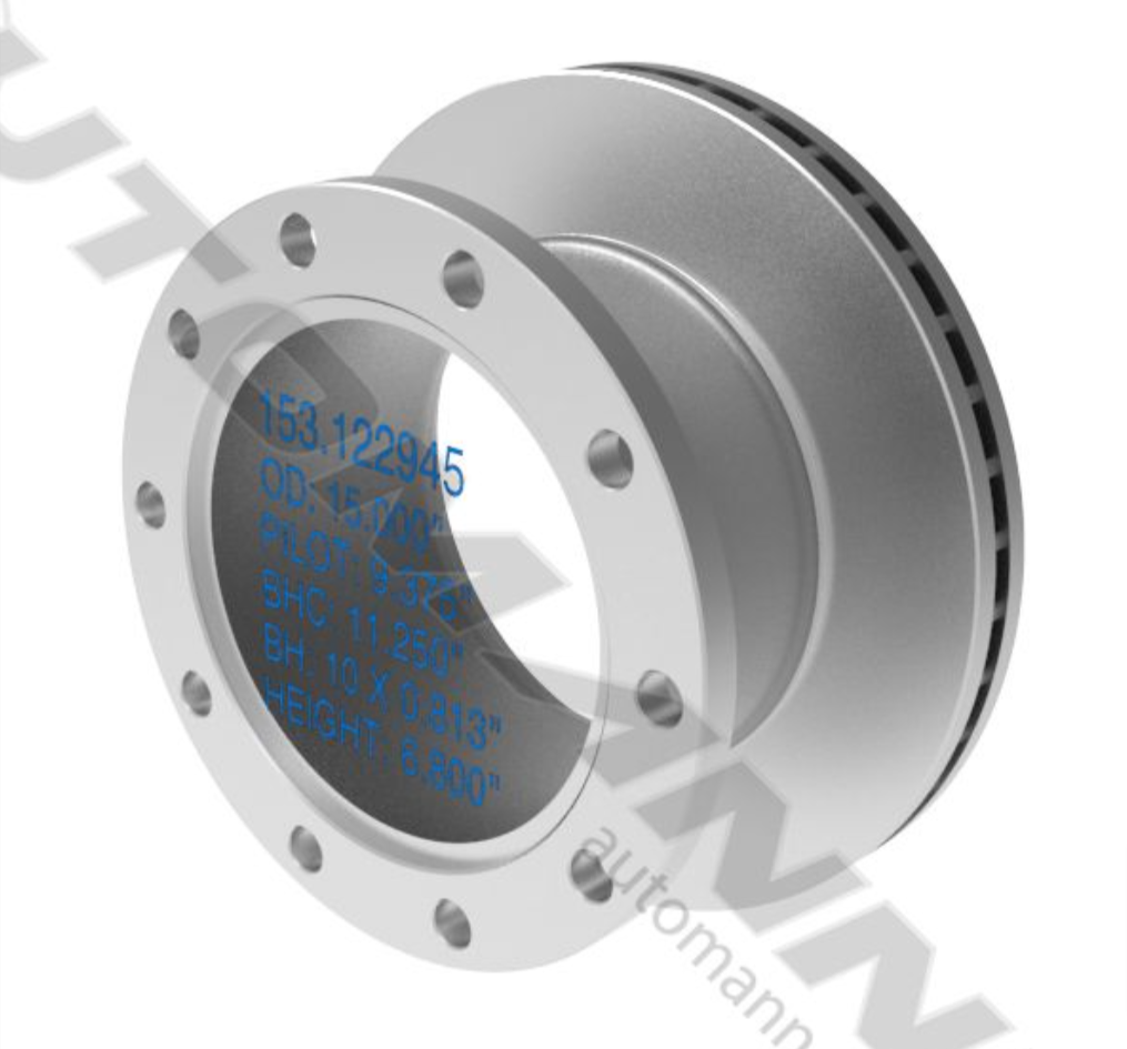 153.122945 - Hydraulic Disc Rotor 15.500in - Nick's Truck Parts