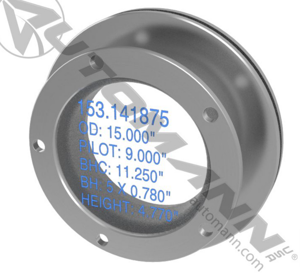 153.141875 - Hydraulic Disc Rotor 15.000in - Nick's Truck Parts