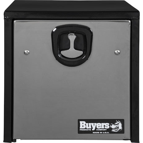 Buyers- 1702965- 18X18X18 Inch Black Steel Truck Box With Stainless Steel Door - Nicks Truck Parts