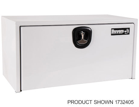 Buyers- 1732415- 18x18x60 Inch White Steel Underbody Truck Box With 3-Point Latch - Nicks Truck Parts