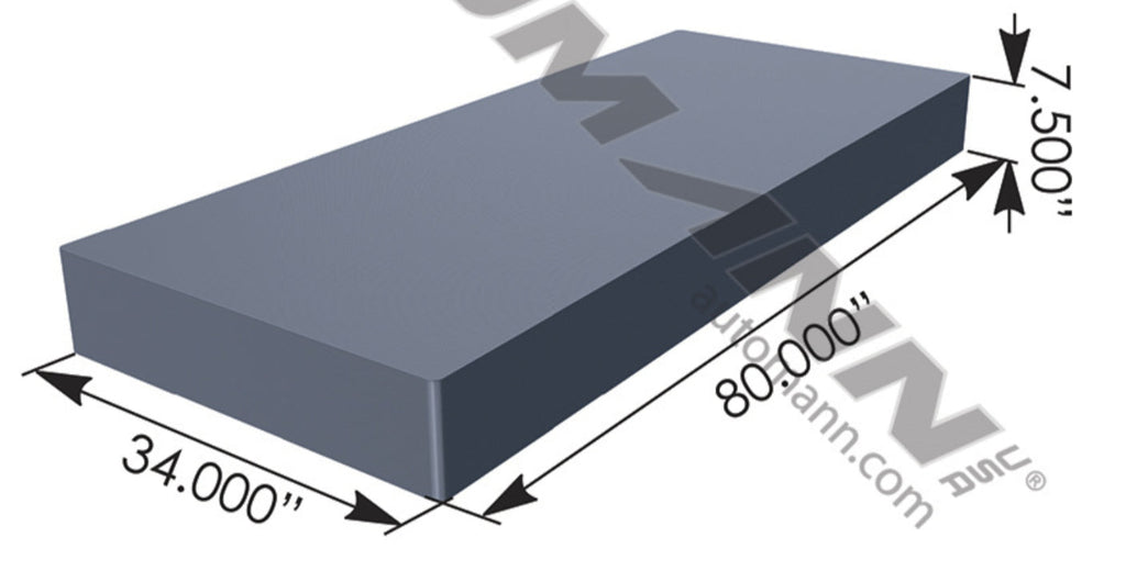 562.MMFRCVR3480- Memory Foam Replacement Cover 34x80in - Nick's Truck Parts