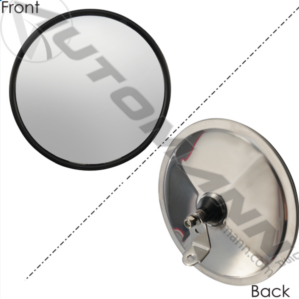 563.9133 - Convex Mirror w/Bracket 8.5in SS - Nick's Truck Parts