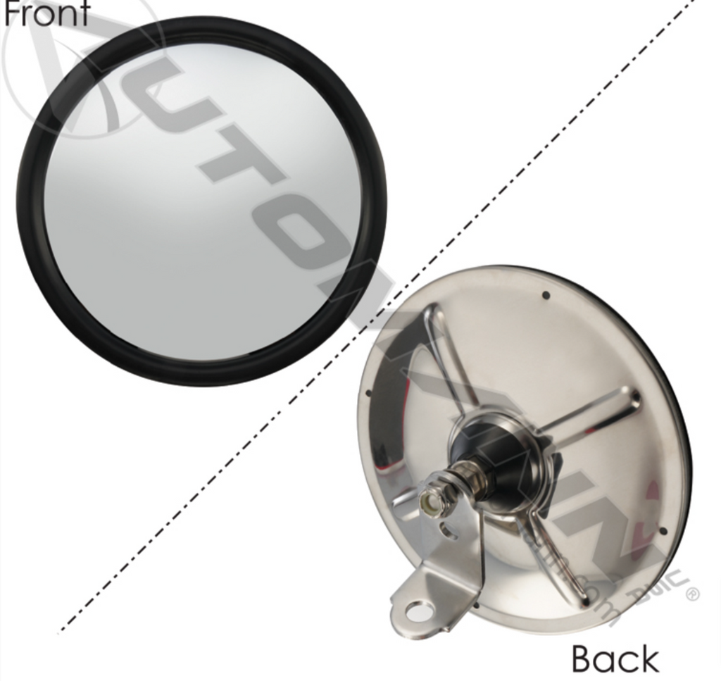 563.9136- Convex Mirror w/Bracket 6in SS - Nick's Truck Parts