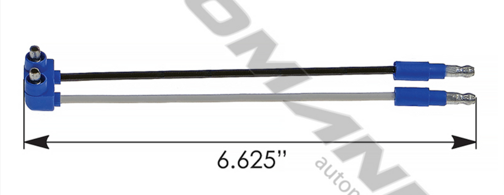 571.PT148- Pigtail 2-Wire Right Angle w/Bullets - Nick's Truck Parts