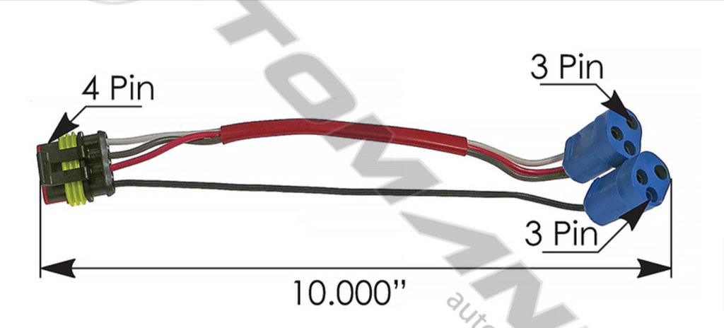 571.PT154- Pigtail Adapter 4-Wire Split "Y" - Nick's Truck Parts
