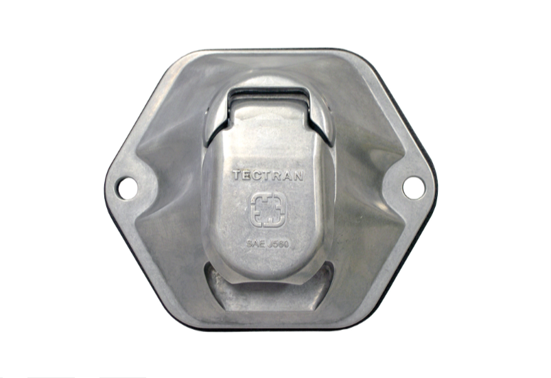 670-7200A- Tectran 7-Way Socket w/o Breakers Solid Pin - Nick's Truck Parts