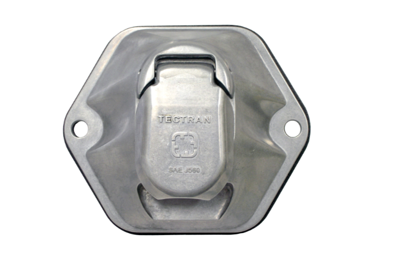 670-7220A- Tectran 7-Way SAE Socket w/20 Amp Ciruit Breakers - Nick's Truck Parts