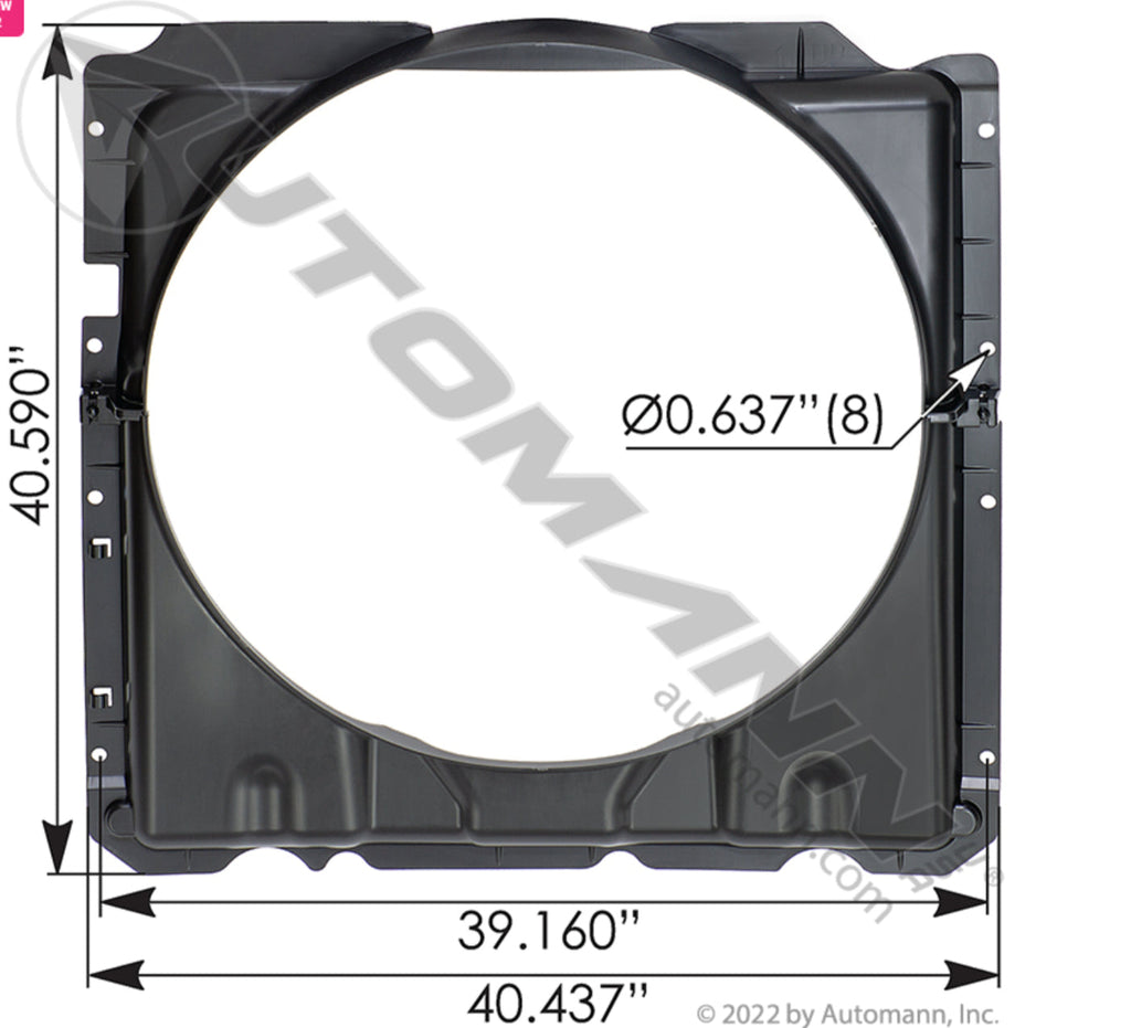 810.FS4601 - Fan Shroud Freightliner - Nick's Truck Parts