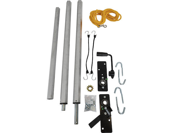 Buyers DTR5014- Aluminum Tarp System With Mesh Tarp 5 X 14 Foot - Nick's Truck Parts