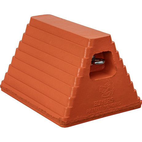 Buyers- WC6810LP- Heavy Duty Rubber Wheel Chock With Recessed Chain Eye 10x8x6 Inch - Nick's Truck Parts