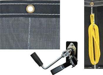 tarp accessories Buyers Products Aluminum Tarp System With Mesh Tarp 5 x 12 Foot, DTR5012