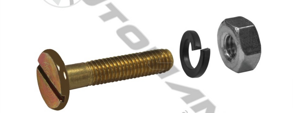 E-633X-  Brass Brake Lining Bolt 3/16in X 1in (Qty of 100) - Nick's Truck Parts