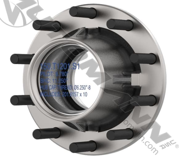 150.T1201.S1-Outboard Mount Hub Assembly, (product_type), (product_vendor) - Nick's Truck Parts