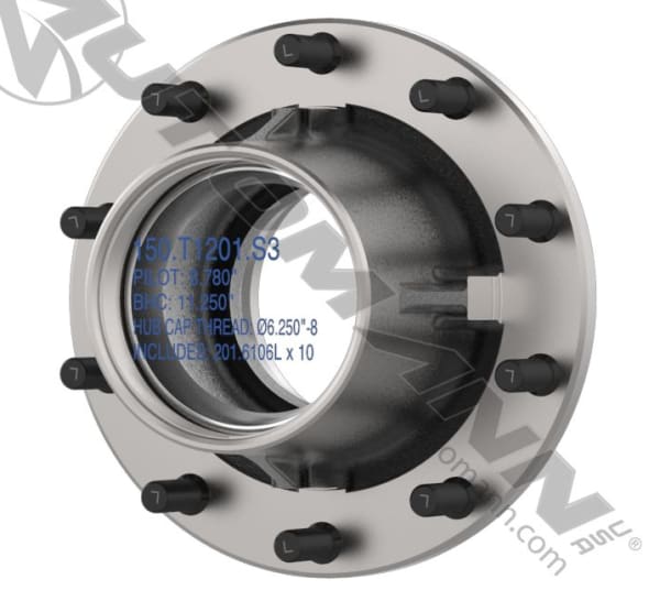 150.T1201.S3-Outboard Mount Hub Assembly, (product_type), (product_vendor) - Nick's Truck Parts