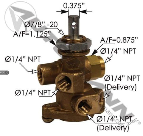 170.401029-Parking Valve with 2 Way Check Valve, (product_type), (product_vendor) - Nick's Truck Parts