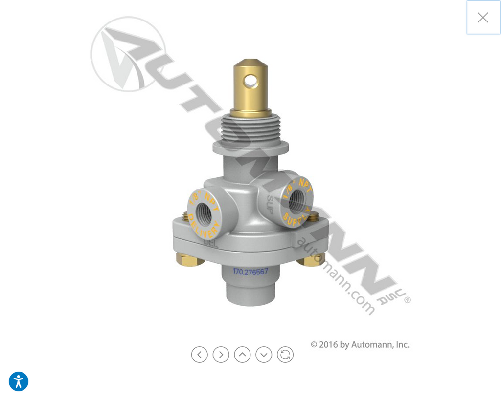 170.276567 - PP1 Type Dash Control Valve 40PSI - Nick's Truck Parts