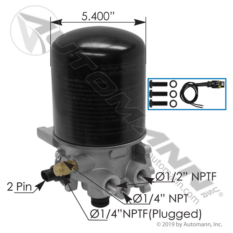 170.955079- Wabco SS1200P Type Coalescing Air Dryer - Nick's Truck Parts
