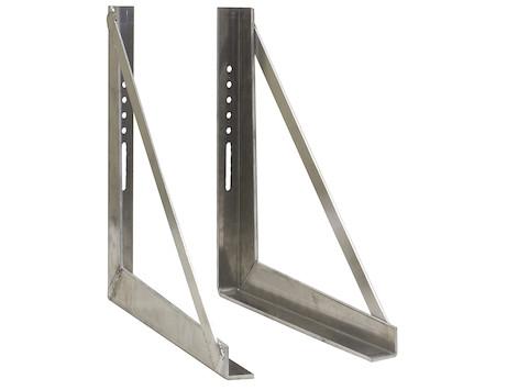 1701031- 18x18 Inch Welded Stainless Steel Mounting Brackets - Nicks Truck Parts