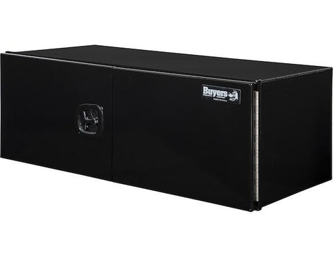 1705930- 18x24x60 Inch XD Black Smooth Aluminum Underbody Truck Box With Barn Door - Double Barn Door, 3-Point Compression Latch - Nick's Truck Parts