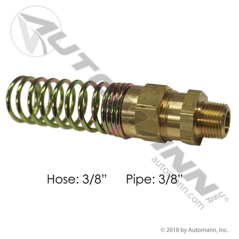 177.16936C - Hose Coupling w/Spring 3/8IN x 3/8NPT - Nick's Truck Parts