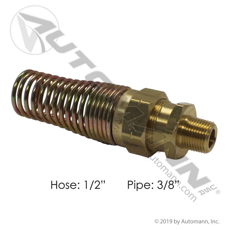 177.16938C - Hose Coupling w/Spring 1/2IN x 3/8NPT - Nick's Truck Parts