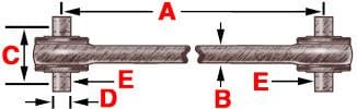 345-233 - Bearing Style Torque Rod (Bushed), (product_type), (product_vendor) - Nick's Truck Parts