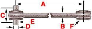 345-883 - Bearing Style Torque Rod (Bushed), (product_type), (product_vendor) - Nick's Truck Parts