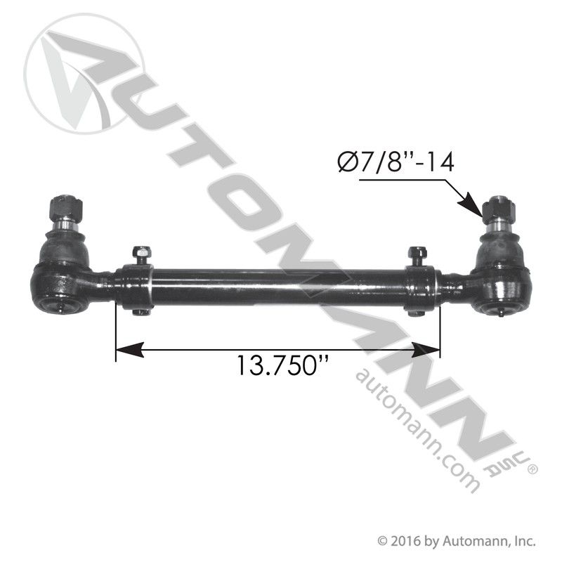 346-267- Drag Link 21.500in C to C Kenworth - Nick's Truck Parts