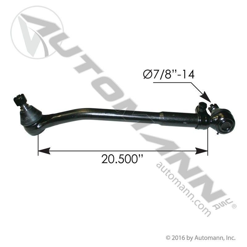 346-273- Drag Link 23.440in C to C Freightliner - Nick's Truck Parts