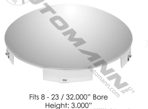 562.B1603C-Front Hub Cap 6 Notch 3/4in Lip Chrome, (product_type), (product_vendor) - Nick's Truck Parts