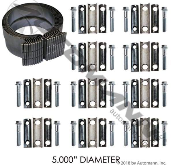 562.U3105ABK-T-Band Clamp Preformed Torca 5in, (product_type), (product_vendor) - Nick's Truck Parts