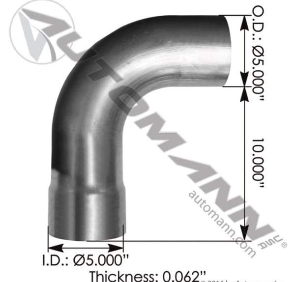 562.U59160085090A-Exhaust Elbow ALZ Kenworth, (product_type), (product_vendor) - Nick's Truck Parts