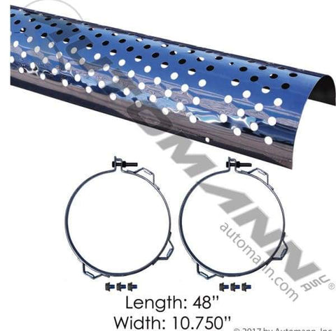 562.U6191SS-Heat Shield 9in Round Holes, (product_type), (product_vendor) - Nick's Truck Parts