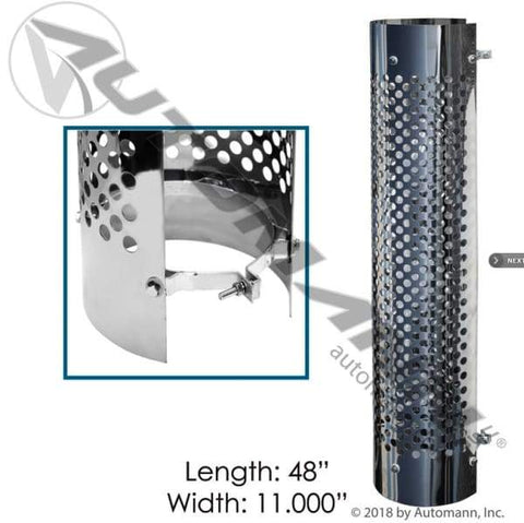 562.U6192SS-Heat Shield 9in Round Holes, (product_type), (product_vendor) - Nick's Truck Parts