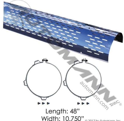 562.U62101SS-Heat Shield 10in Vertical Slots, (product_type), (product_vendor) - Nick's Truck Parts
