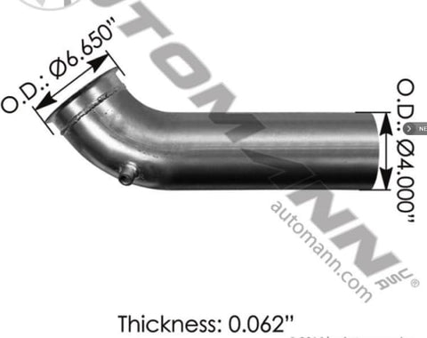 562.U6221698A-Exhaust Pipe ALZ Mack, (product_type), (product_vendor) - Nick's Truck Parts