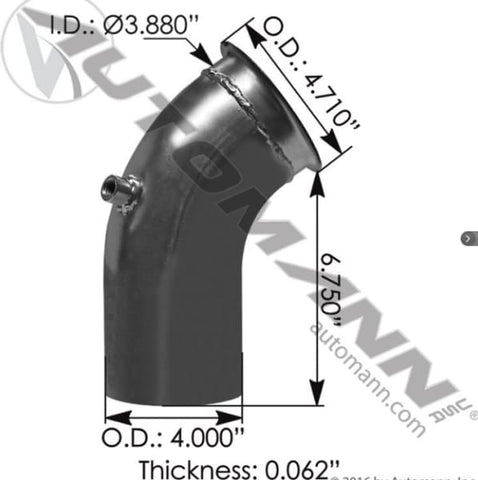 562.U6221783P4A-Exhaust Pipe ALZ Mack, (product_type), (product_vendor) - Nick's Truck Parts
