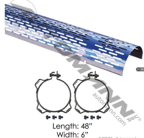 562.U6251SS-Heat Shield 5in Vertical Slots, (product_type), (product_vendor) - Nick's Truck Parts