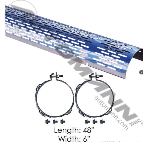 562.U6261SS-Heat Shield 6in Vertical Slots, (product_type), (product_vendor) - Nick's Truck Parts