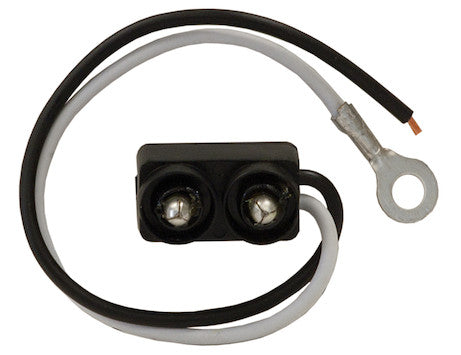 5620250 -Buyers DOT Light Plug 2-Pin PL-10 Male With Stripped Power And #10 Ring On Ground (PKG of 25) - Nick's Truck Parts