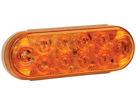 5626211 -Buyers-6 Inch Amber Oval Turn Signal Light With 10 LED - Nicks Truck Parts