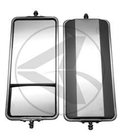 563.9035-7 in. x 16 in. West Coast Mirror with Convex End-Stainless, (product_type), (product_vendor) - Nick's Truck Parts